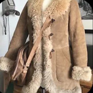 Genuine shearling sheepskin "Penny Lane" jacket, vintage
